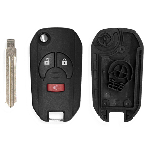 For Nissan 3-Button CWTWB1U751 Flip key Shells #1877