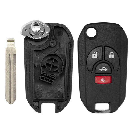 For Nissan 4-Button CWTWB1U751 Flip key Shells #1735