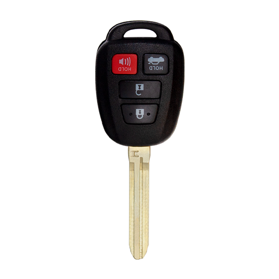 For Toyota 2013-2019 4-Button GQ4-52T (PN:89070-0R100) H-Chip w/Trunk Remote Head Key #171