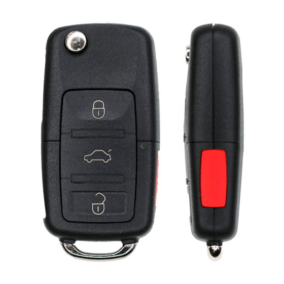 For Volkswagen 2002-2008 4-Button 1J0959753DC w/Trunk Remote Flip Key (S) #461