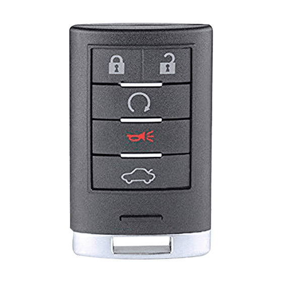 For Cadillac CTS/DTS 2008-2013 5-Button OUC6000066 (PN:22756465) w/Trunk & RS Smart Keys Shells #1862