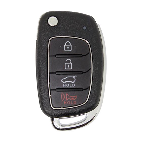 Metallo PREMIUM For Hyundai/KIA (SUV's) 4-Button w/Hatch (HY15 Blade) Remote Flip Key Shell (T) #1657