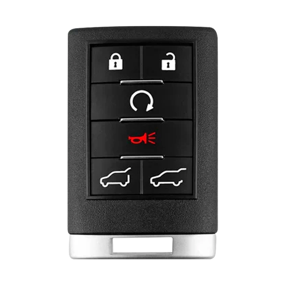 For GM Cadillac 2007-2014 6-Button OUC6000066 (PN:22756465-466) w/Hatch & RS 315Mhz Smart Key #252