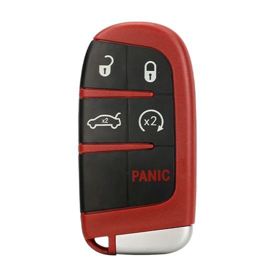 Metallo PREMIUM For Chrysler-Dodge-Jeep 5-Button M3N40821302 w/Trunk & RS Smart Keys Shells (T) #1667