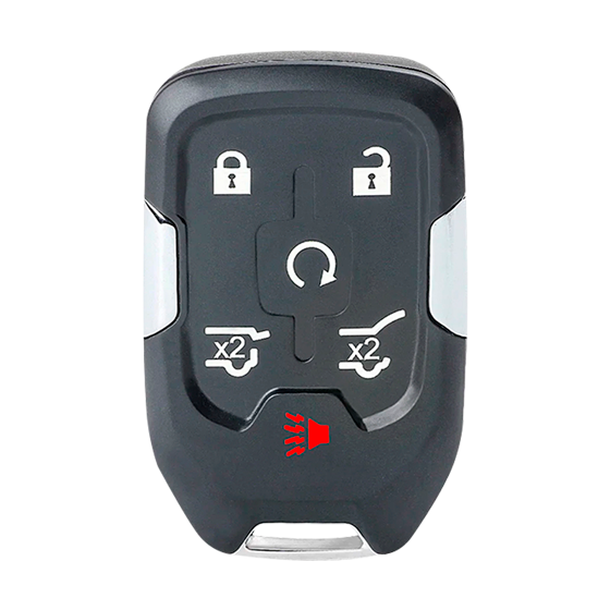 Metallo PREMIUM For Chevrolet (SUV's) 6-Button HYQ1EA w/ Hatch Window Smart Keys Shells (T) #1691