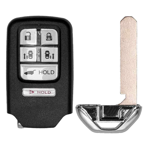 Metallo PREMIUM For Honda 6-Button KR5V1X w/Hatch & Sliding Doors Smart Keys Shells (T) #1654