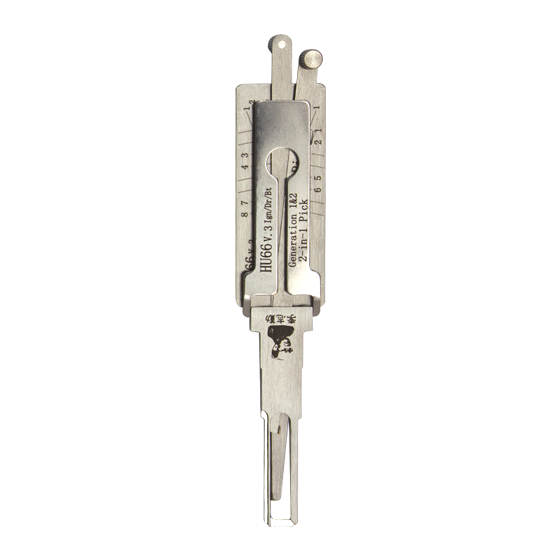 Original Lishi 2 in 1 8-Cut for VW-Audi HU66 Key Reader (Single Lifter) Ign/Dr/Bt #L1059