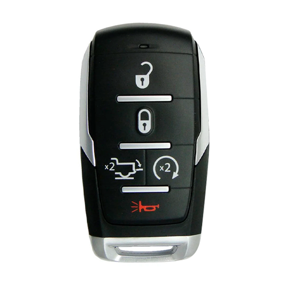 For Dodge RAM 1500 2019-2021 6-Button OHT-4882056 w/Tailgate & Air Susp Smart Key Shell (E). #1721