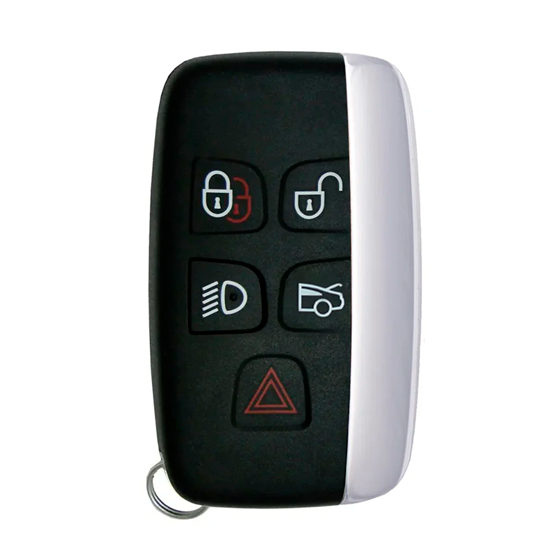 For Jaguar 2011-2020 5-Button KOBJTF10A (PN:5E0B40217) Black & Plate w/Trunk 315Mhz Smart Key Shell (E) #417