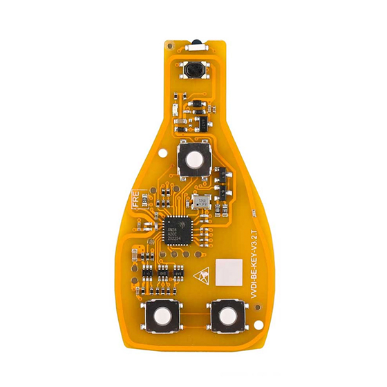 Xhorse VVDI For MB Mercedes Benz BGA PCB Circuit Board 4-Button (Yellow Color Version) 315 / 433MHz XNBZT1GL #X1003