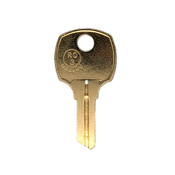 RO3 ( 1069N) 5-Wafer BRASS Finish (JMA NTC-10DE) Mailbox Metal Head Key